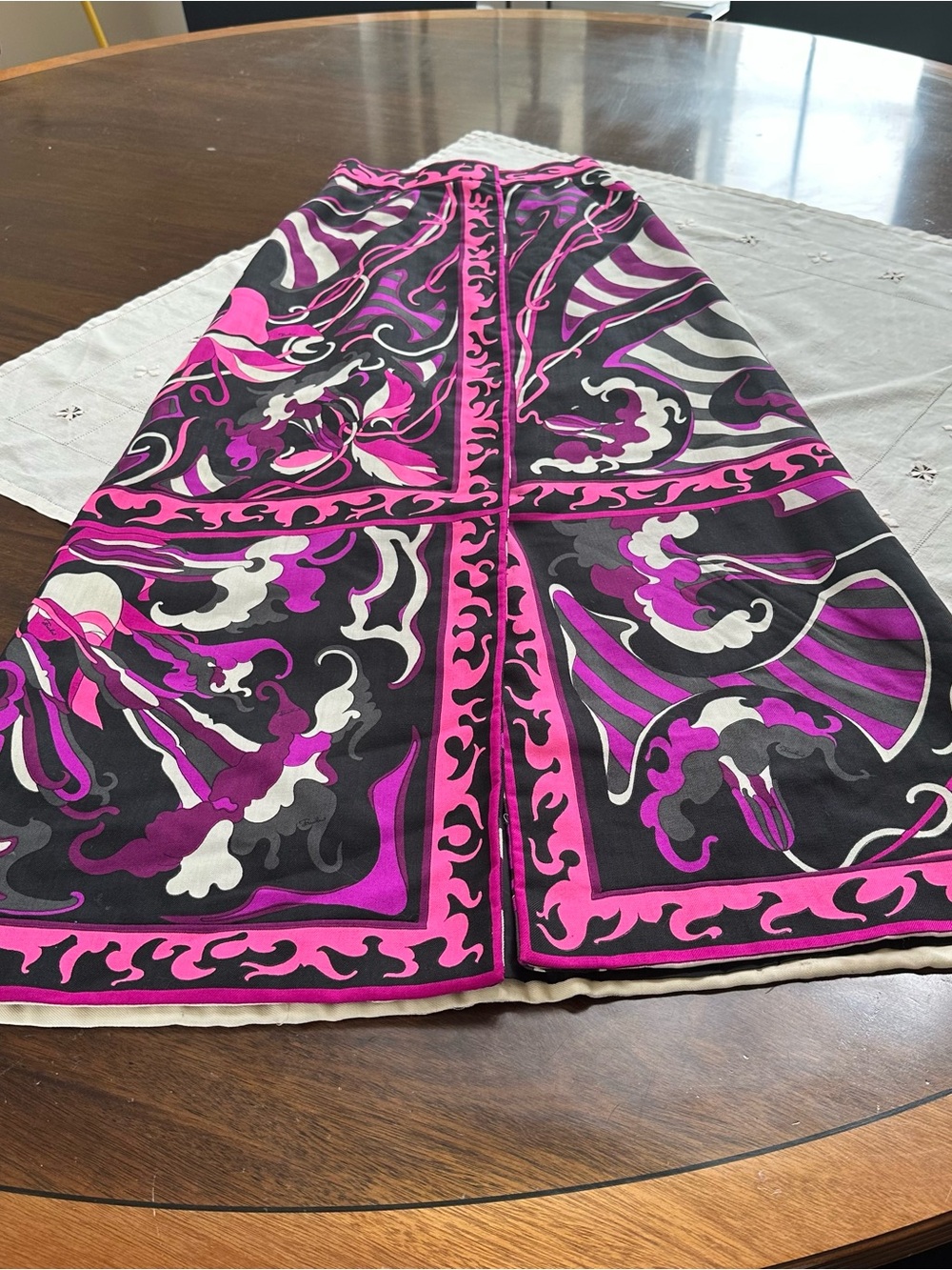 Emilio Pucci 1970’s Vintage Window Pane Wool Maxi Skirt - Picture 14 of 16